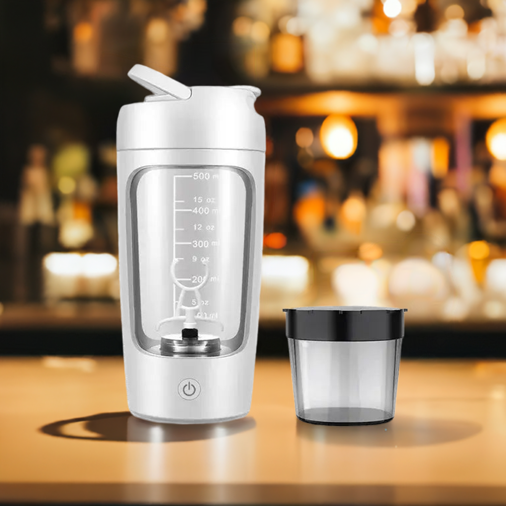 Electric Portable Whey Protein Shaker Bottle